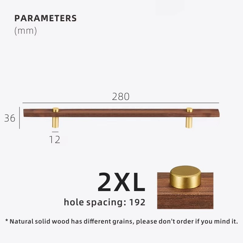 Dooroom Walnut Brass Furniture Handles Long Modern Pulls Cupboard Wardrobe Dresser Shoe Box Wine Bar Drawer Cabinet Knobs