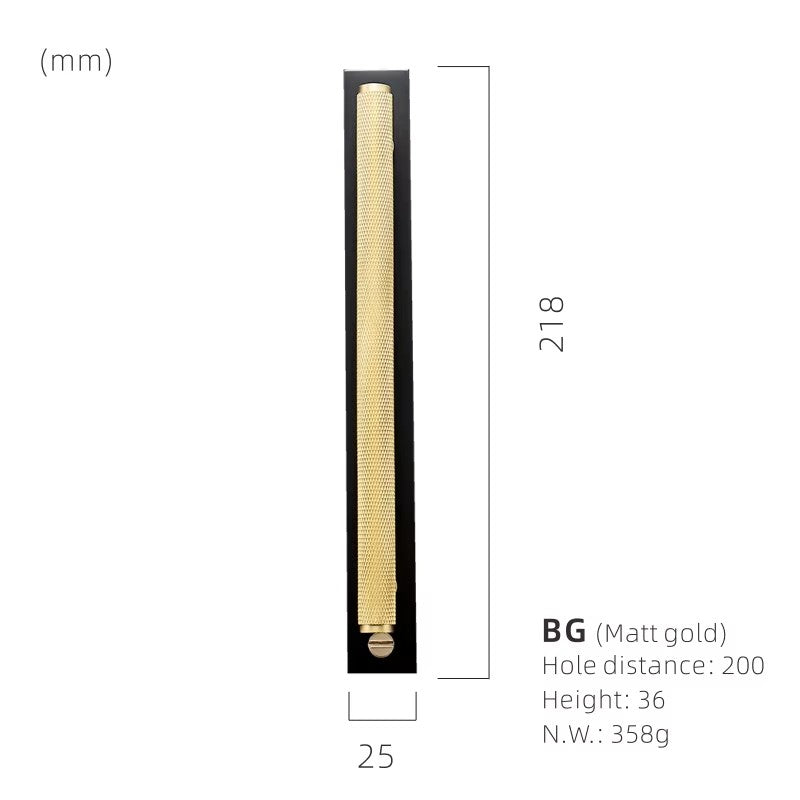 Dooroom Brass Furniture Knurled Unfold/Conceal Install Modern Gold Black Wardrobe Dresser Cupboard Cabinet Drawer Pulls  bar