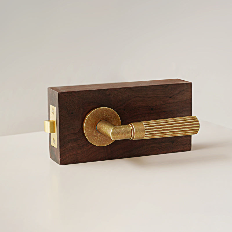 Dooroom Brass Door Lock Set Retro Simplicity Interior Bedroom Bathroom Lock Door Dummy Lock Passage Privacy Lock