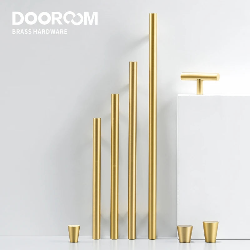 Dooroom Brass Furniture Handles Cone Simple European Chinese Cabinet Door Drawer Cupboard Wardrobe Dresser Shoe Box Pulls Knobs