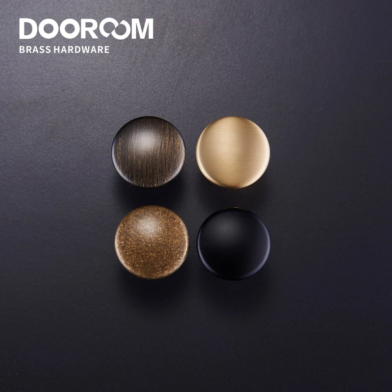 Dooroom 黄铜家具拉手简约美式衣柜梳妆台橱柜门抽屉鞋盒拉手田园旋钮
