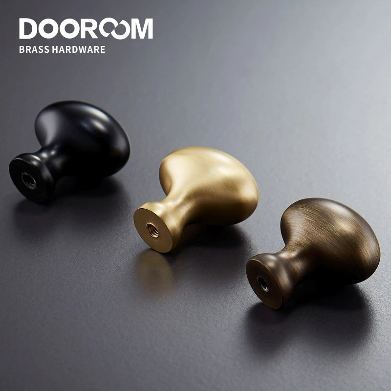 Dooroom Brass Egg Furniture Handles Wardrobe Dresser Cupboard Cabinet Door Drawer Shoe Box Pulls Pastoral Mediterranean Knobs