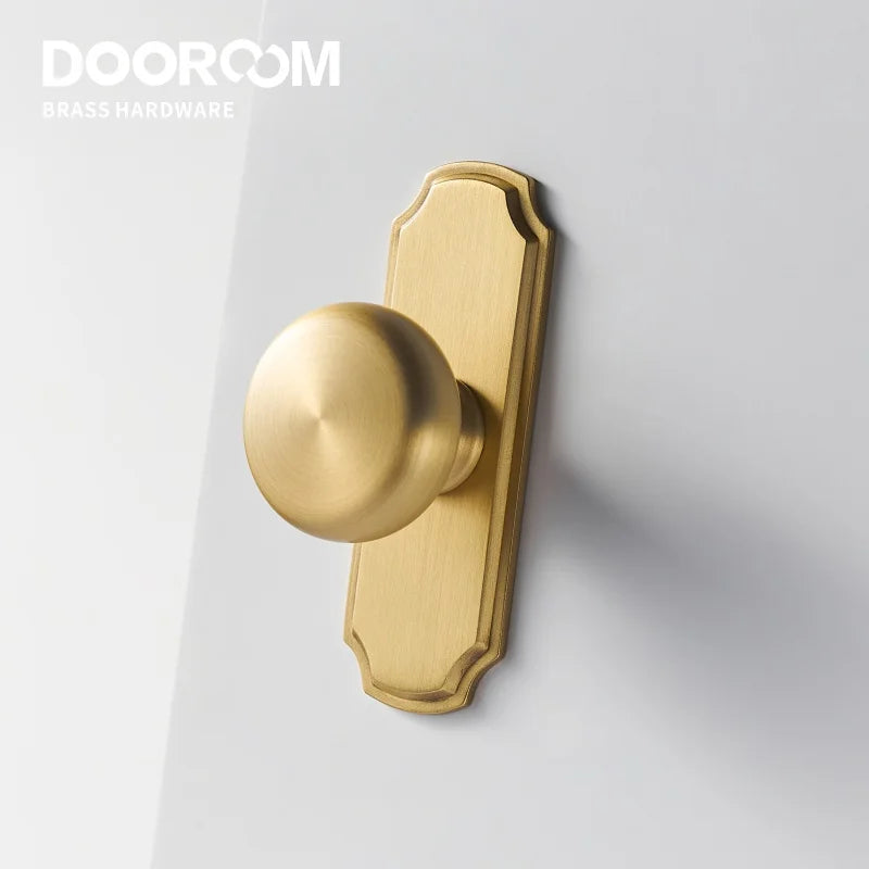 Dooroom Brass Furniture Handles Matt Nickel Yellow Bronze Pulls With Base Cupboard Wardrobe Dresser Shoe Box Drawer Cabinet Knob