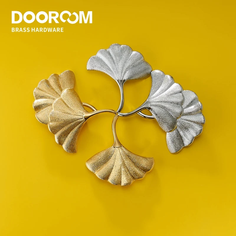 Dooroom Brass Handles Gold Silver Furniture Pulls Natural Light Luxury Wardrobe Dresser Cupboard Cabinet Drawer Pulls Knobs
