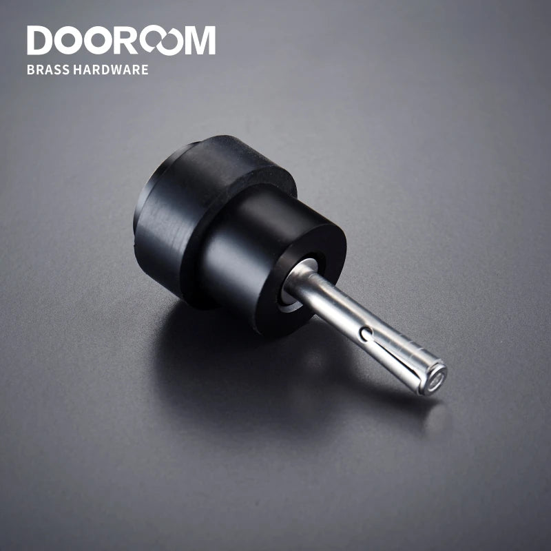 Dooroom Brass Environmental Rubber Door Stops Bathroom Door Stopper Heavy Duty Floor Mount Bumper Non-magnetic Door Holder Catch