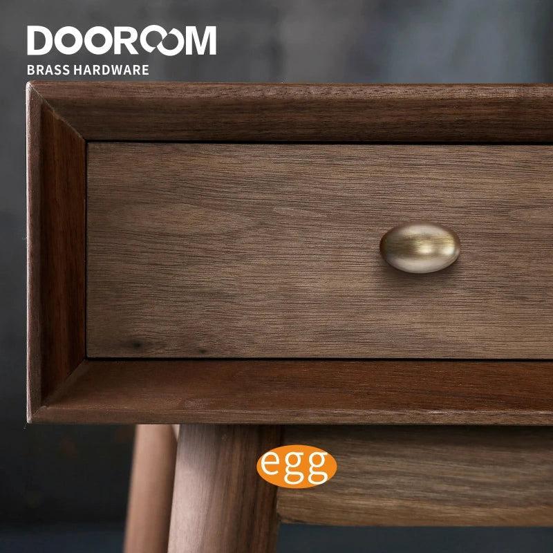 Dooroom Brass Egg Furniture Handles Wardrobe Dresser Cupboard Cabinet Door Drawer Shoe Box Pulls Pastoral Mediterranean Knobs
