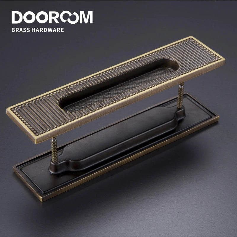 Dooroom Brass Sliding Door Handles Modern Stripy Push Pull Hidden Handle Interior Living Room Bathroom Balcony Keyless