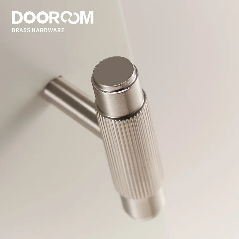 Dooroom Brass Furniture Handles Brushed Nickel Silver Pulls Wardrobe Dresser Cupboard Cabinet Drawer Knobs Free Of Finger Print