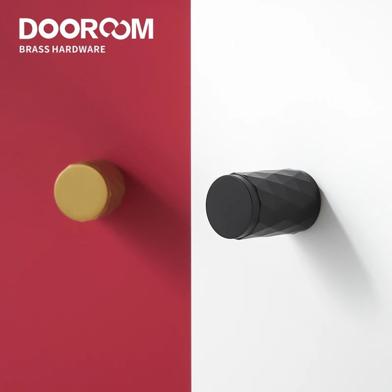 Dooroom Brass Furniture Handles Modern Hammered Black Gold Cupboard Wardrobe Dresser Shoe Box Drawer Cabinet Knobs Pulls