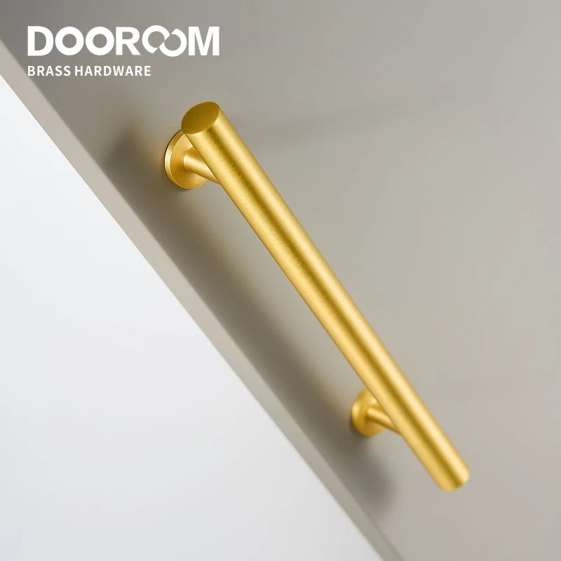 Dooroom Brass Furniture Handles Modern Nordic Pulls Wardrobe Dresser Cupboard Cabinet Drawer Shoe Box Wine Bar Knobs