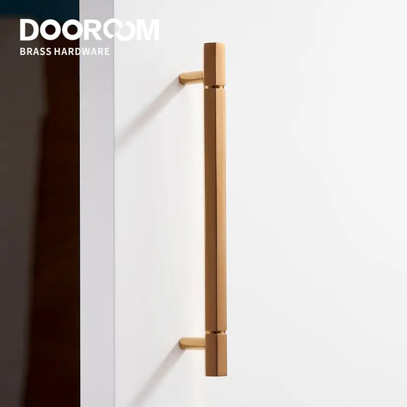 Dooroom Brass Furniture Handles Shiny Rose Gold Black Titanium Bright Chrome Cupboard Wardrobe Dresser Drawer Cabinet Pulls