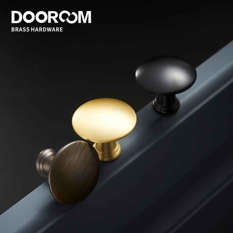 Dooroom Brass Furniture Handles Fresh Simple Nordic American Wardrobe Dresser Cupboard Cabinet Drawer Round Pulls Knobs 