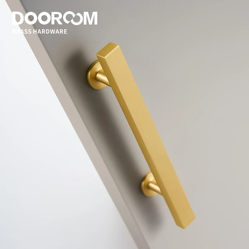 Dooroom 黄铜家具长把手现代北欧衣柜梳妆台橱柜抽屉鞋盒酒吧拉手旋钮