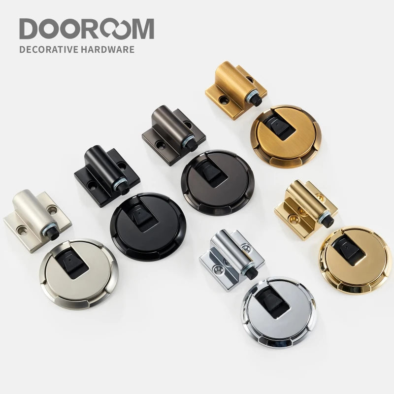 Dooroom Zinc Alloy Door Stops Heavy Duty Invisiable Punch Free Door Holder Non-Magnetic Door Stopper Catch