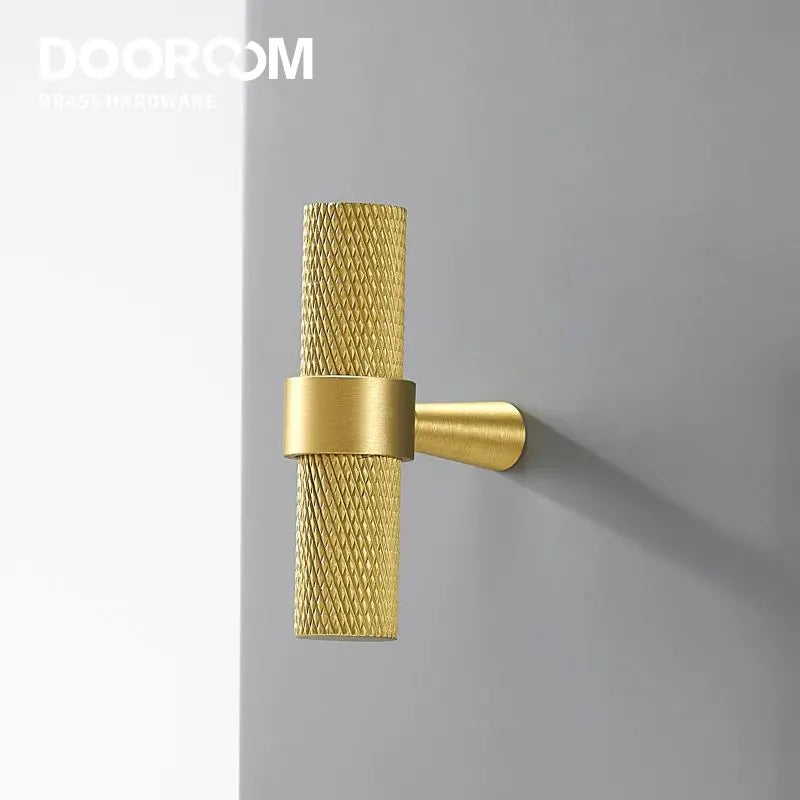 Dooroom Brass Knurled Furniture Handles Modern Matt Black Brass Silver Cupboard Wardrobe Dresser Shoe Box Drawer Cabinet Pulls
