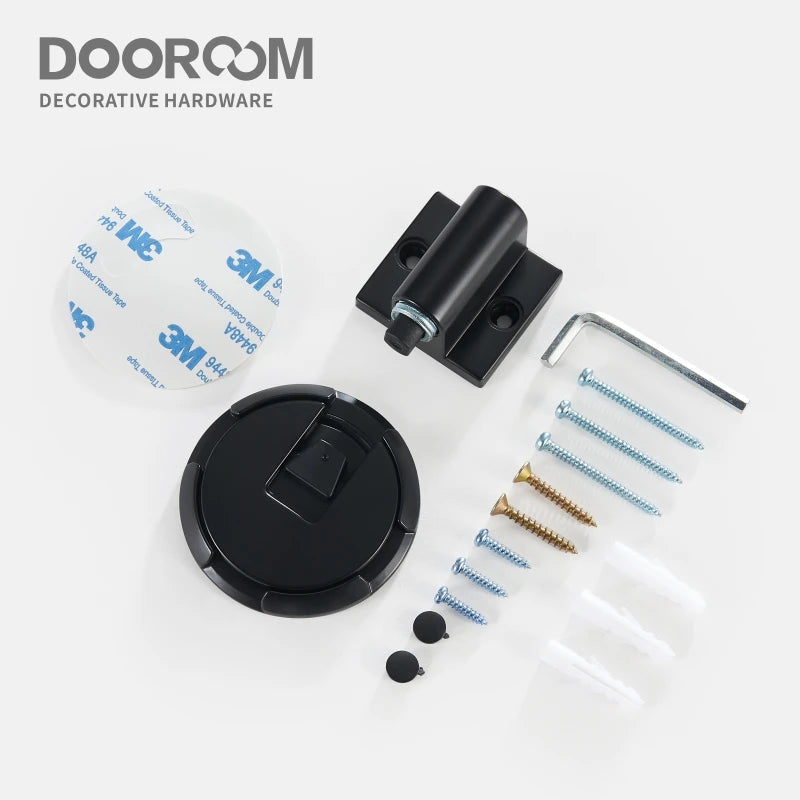 Dooroom Zinc Alloy Door Stops Heavy Duty Invisiable Punch Free Door Holder Non-Magnetic Door Stopper Catch
