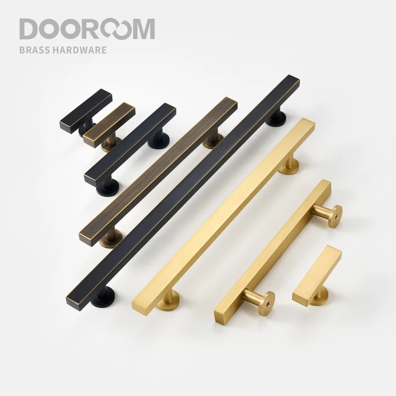 Dooroom 黄铜家具长把手现代北欧衣柜梳妆台橱柜抽屉鞋盒酒吧拉手旋钮