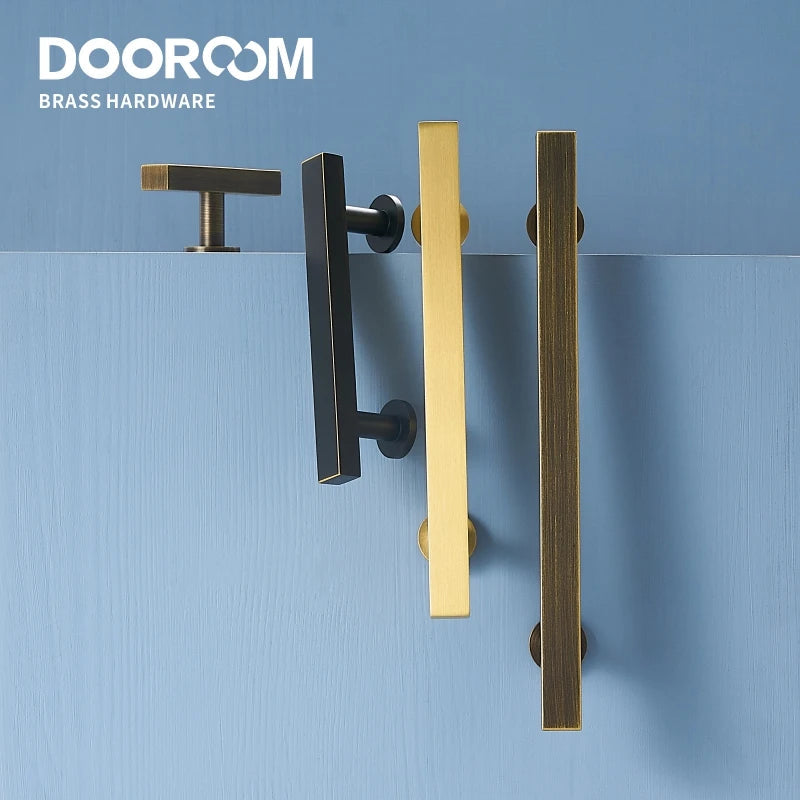 Dooroom 黄铜家具长把手现代北欧衣柜梳妆台橱柜抽屉鞋盒酒吧拉手旋钮