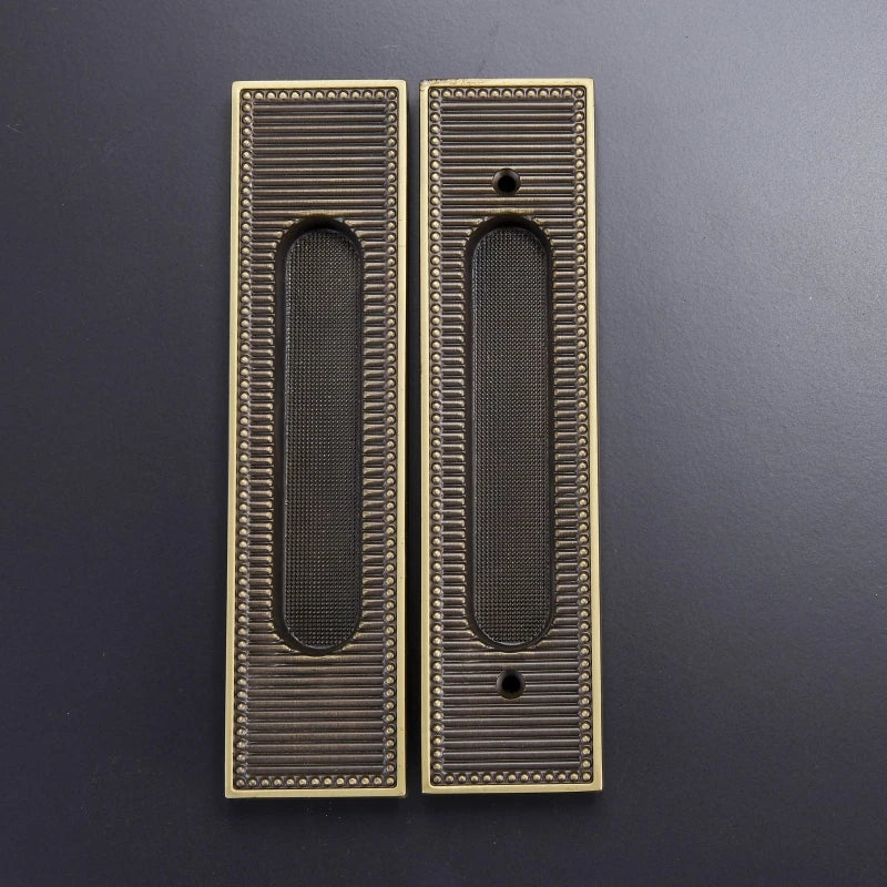 Dooroom Brass Sliding Door Handles Modern Stripy Push Pull Hidden Handle Interior Living Room Bathroom Balcony Keyless