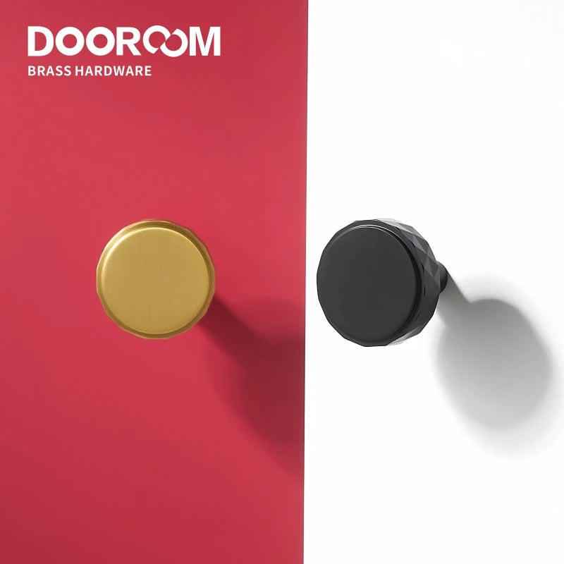 Dooroom Brass Furniture Handles Modern Hammered Long Pulls Cupboard Wardrobe Dresser Shoe Box Drawer Cabinet Round Knobs