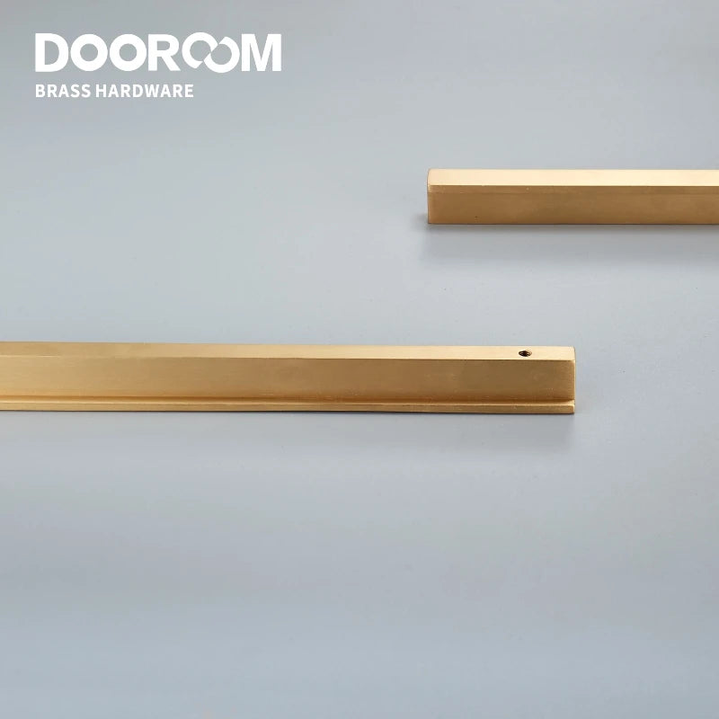 Dooroom Zoe Brass Furniture Handles Long Modern Matt Wardrobe Dresser Cupboard Cabinet Door Drawer Pulls Knobs