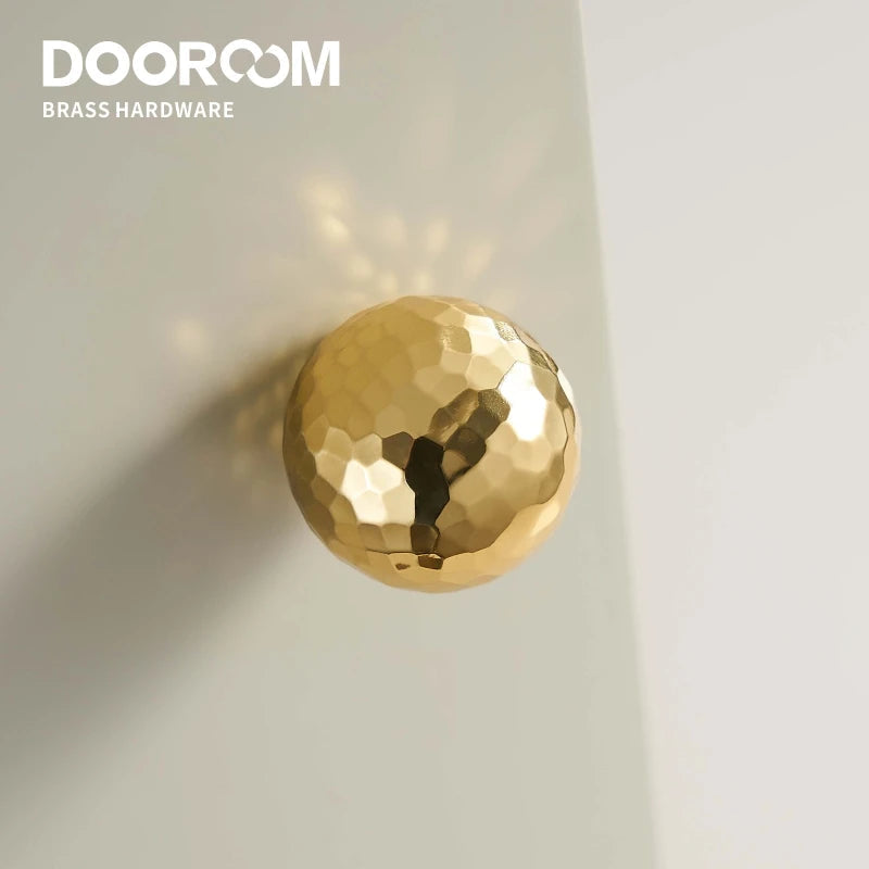 Dooroom Brass Hammered Furniture Handles Ball T Shaped And Long Pulls Cupboard Wardrobe Dresser Shoe Box Drawer Cabinet Knobs