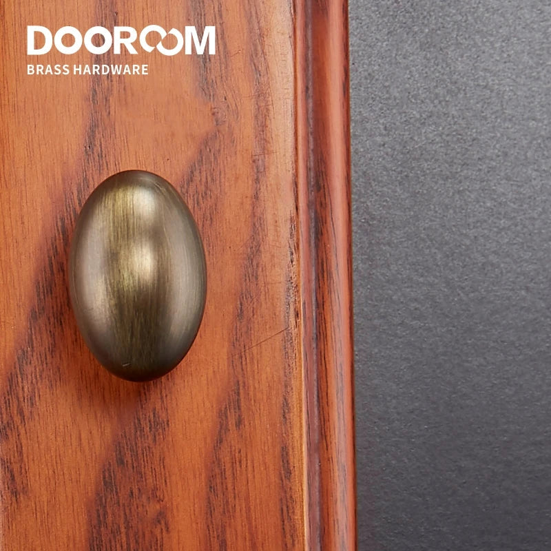 Dooroom Brass Egg Furniture Handles Wardrobe Dresser Cupboard Cabinet Door Drawer Shoe Box Pulls Pastoral Mediterranean Knobs