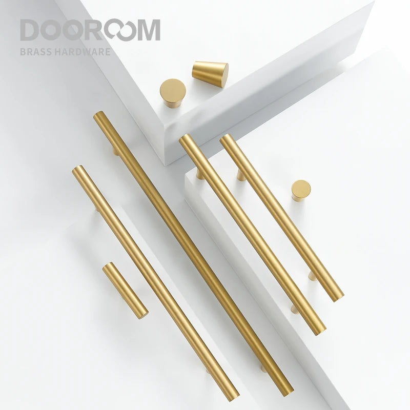 Dooroom Brass Furniture Handles Cone Simple European Chinese Cabinet Door Drawer Cupboard Wardrobe Dresser Shoe Box Pulls Knobs