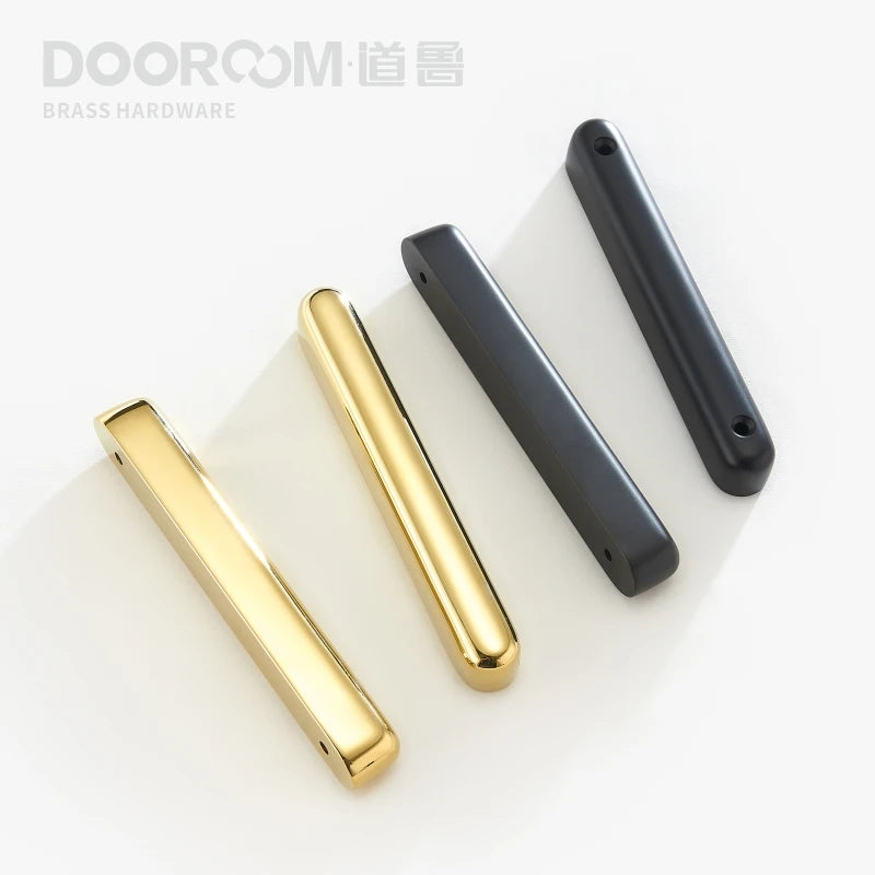 Dooroom Brass Sliding Door Lock Set Handles Gold PVD Black Interior Living Room Bathroom Balcony Kitchen