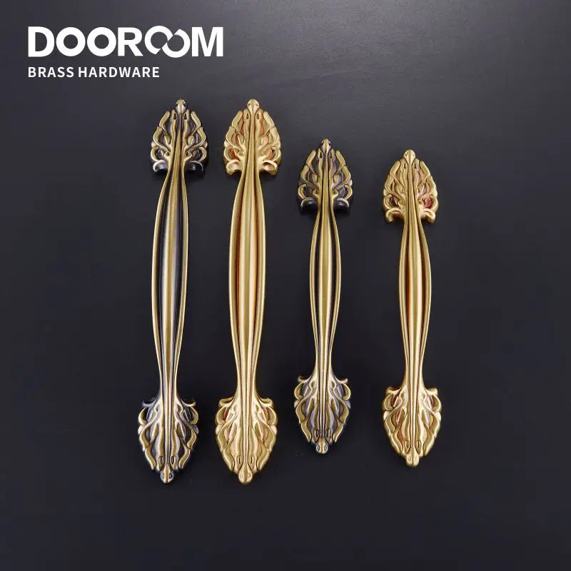 Dooroom 黄铜欧式家具把手仿古美式抽屉柜门衣柜梳妆台橱柜拉手金色旋钮