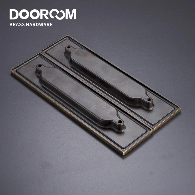 Dooroom Brass Sliding Door Handles Modern Stripy Push Pull Hidden Handle Interior Living Room Bathroom Balcony Keyless
