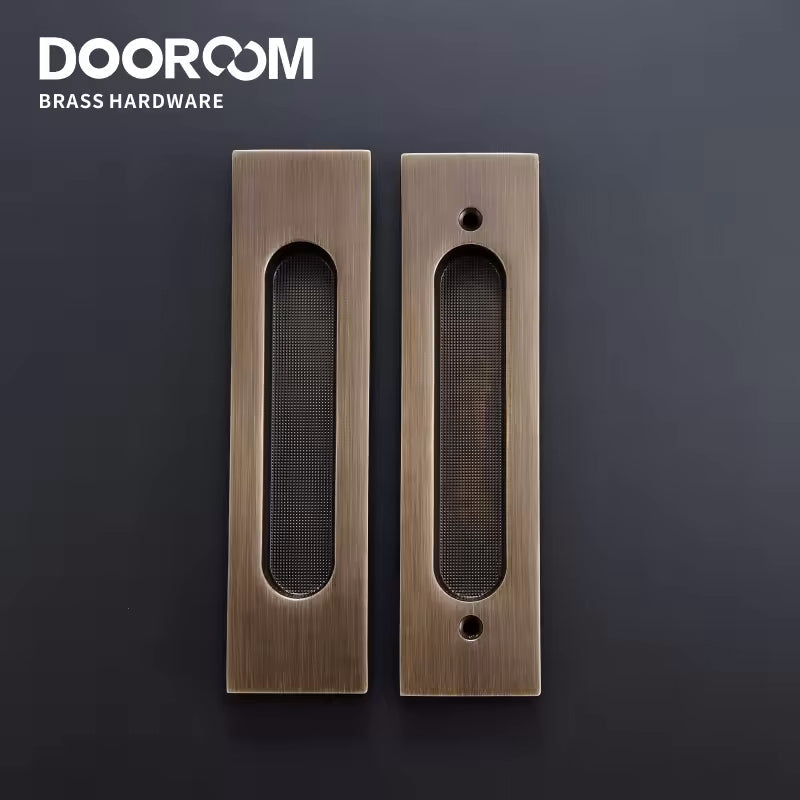 Dooroom黄铜推拉门把手现代美式隐形拉手室内客厅浴室阳台厨房无钥匙