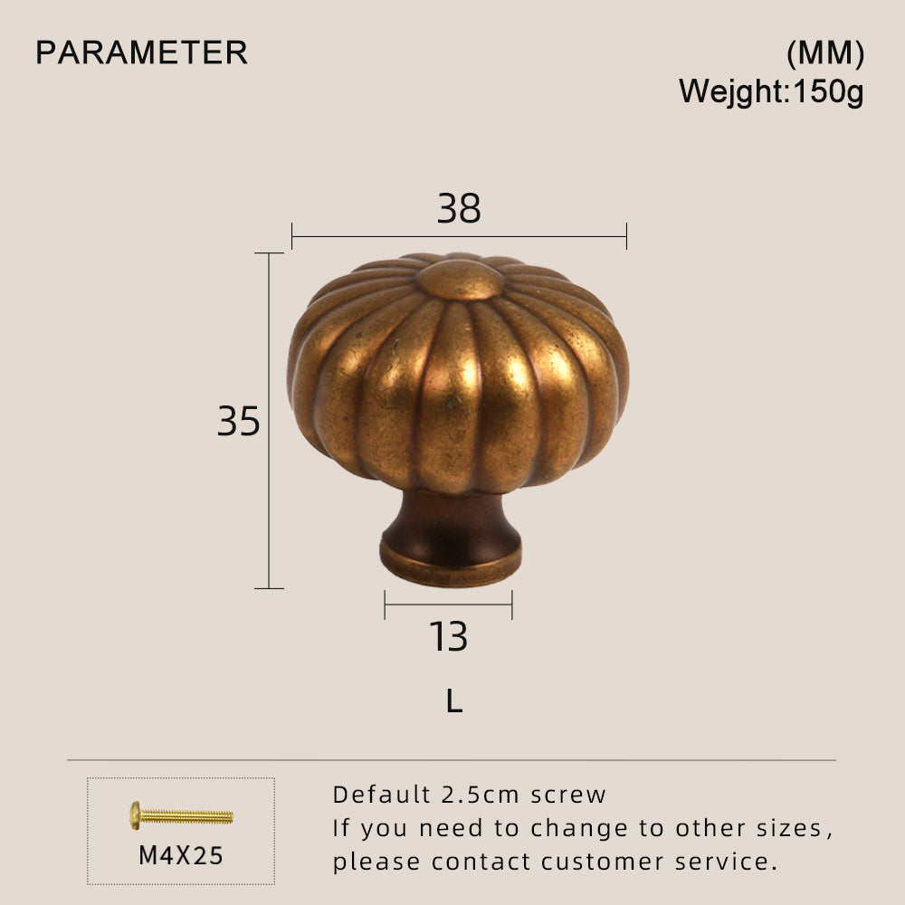 Dooroom Brass Furniture Handles Modern Pumpkin Yellow Bronze Wardrobe Dresser Cupboard Cabinet Shoe Box Knobs Hardware tools