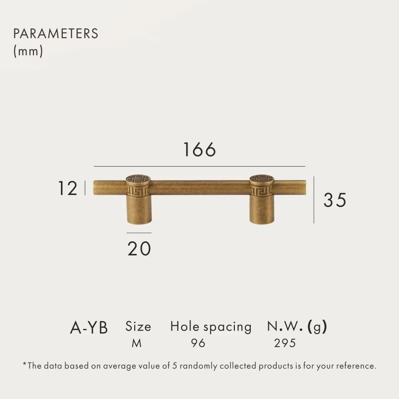 Dooroom Brass Furniture Handles Modern Yellow Bronze Cupboard Wardrobe Dresser Shoe Box Drawer Cabinet Knobs T-Bar