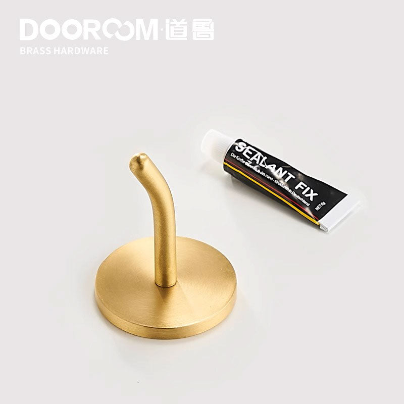 Dooroom Brass Punch Free Bearing Hooks Bathroom Indoor Kitchen Hallway Wall Clothes Hooks Wall Hangings Row Hooks Nordic
