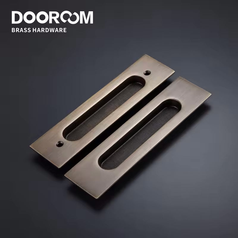 Dooroom黄铜推拉门把手现代美式隐形拉手室内客厅浴室阳台厨房无钥匙