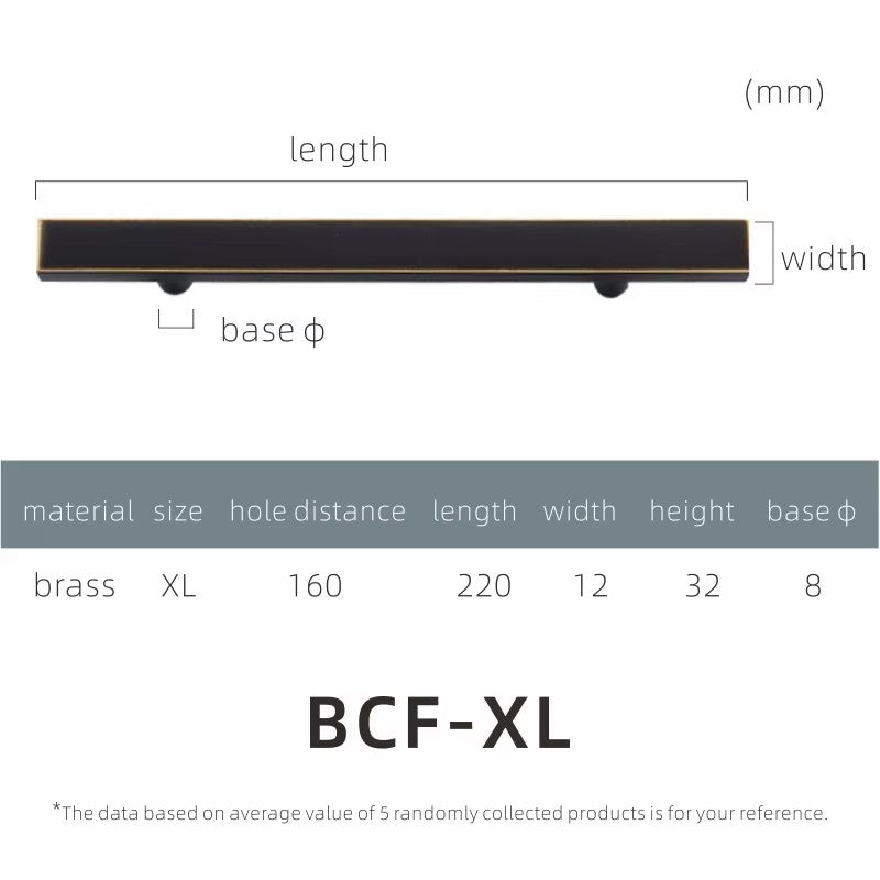 Dooroom Dulu Brass Furniture Handles Modern Wardrobe Dresser Cupboard Drawer Cabinet Door Long Square Black/Gold Pulls Knobs