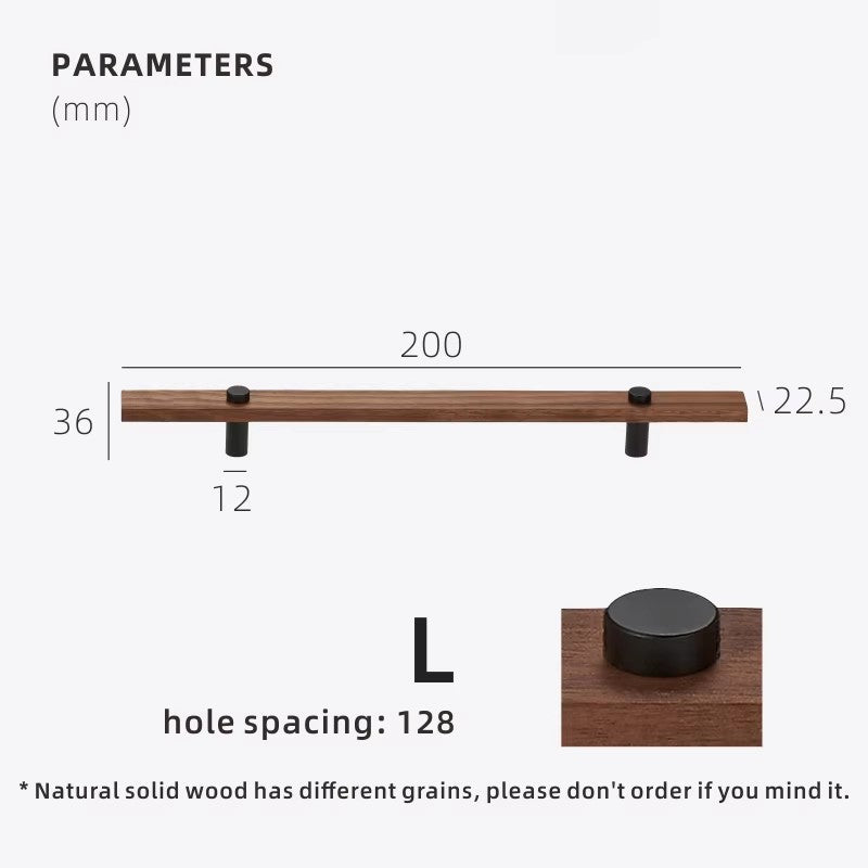 Dooroom Walnut Brass Furniture Handles Long Modern Pulls Cupboard Wardrobe Dresser Shoe Box Wine Bar Drawer Cabinet Knobs