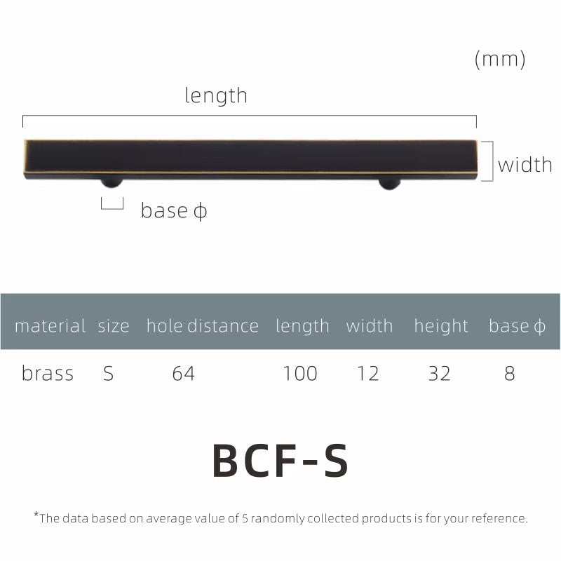 Dooroom Dulu Brass Furniture Handles Modern Wardrobe Dresser Cupboard Drawer Cabinet Door Long Square Black/Gold Pulls Knobs