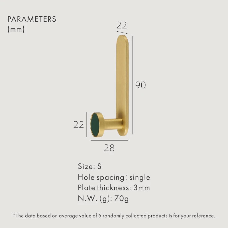 DOOROOM Brass Real Leather Cabinet Handles Cupboard Door Pulls Bearing Hooks Bathroom Indoor Kitchen Hallway Wall Clothes Hook