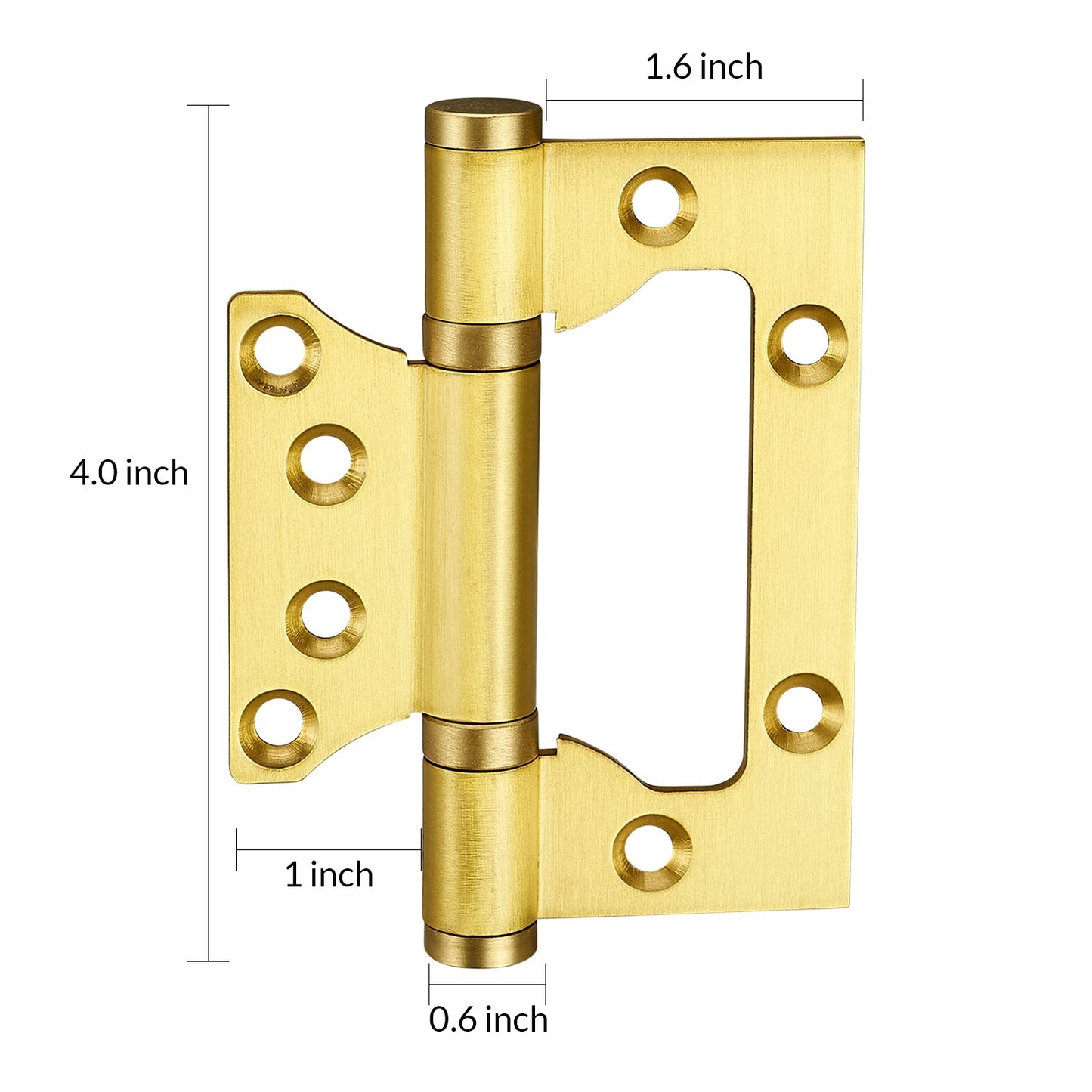 One Piece-Dooroom Brass Thick Bearing Hinges  Solid Wood Door American Black Gold Mute Hinges With Screws