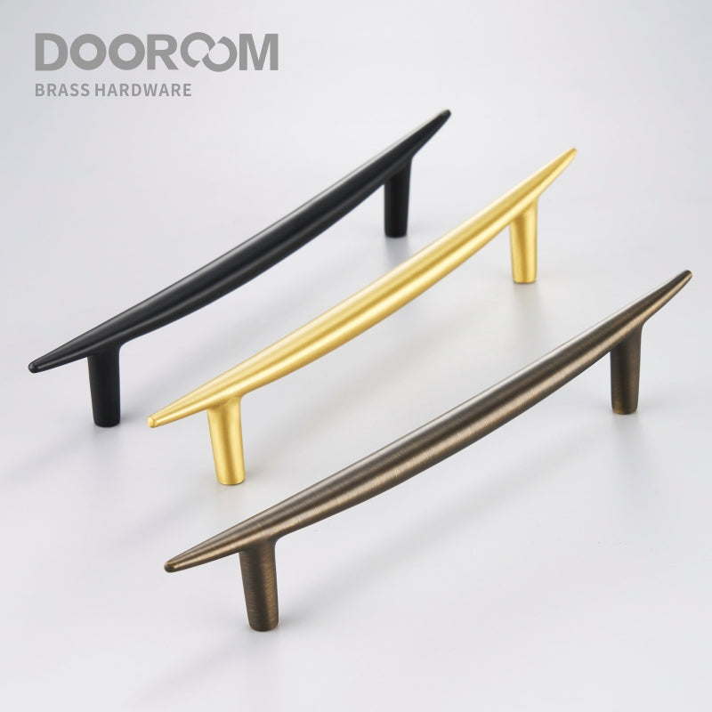 Dooroom Brass Handles Modern Nordic Fresh Long Pulls Cupboard Wardrobe Dresser Cabinet Drawer Cabinet Furniture Knobs Black Gold