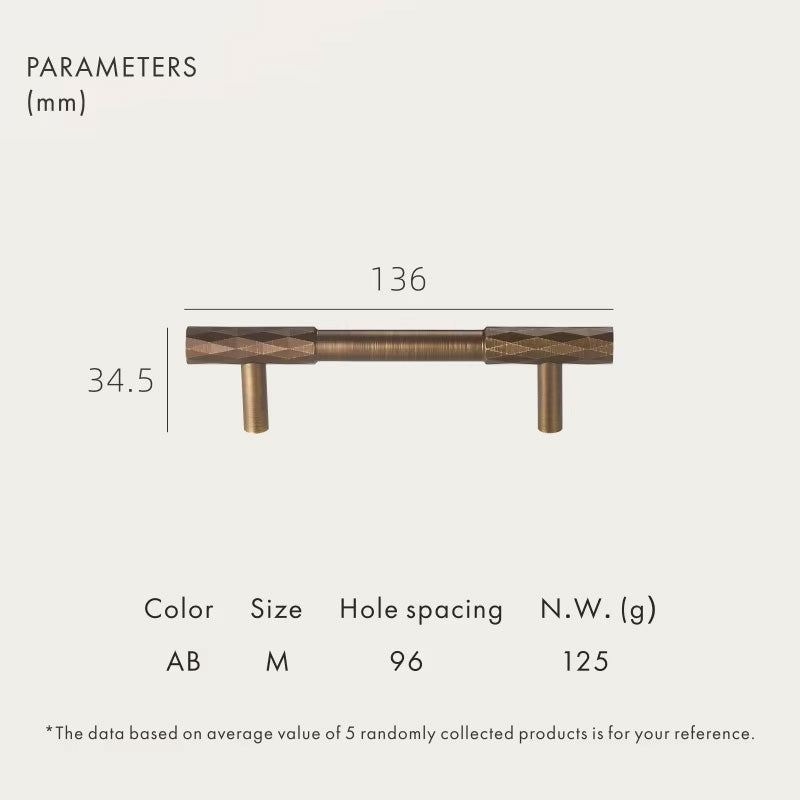 Dooroom Brass Furniture Handles Modern Hammered Long Pulls Cupboard Wardrobe Dresser Shoe Box Drawer Cabinet Round Knobs