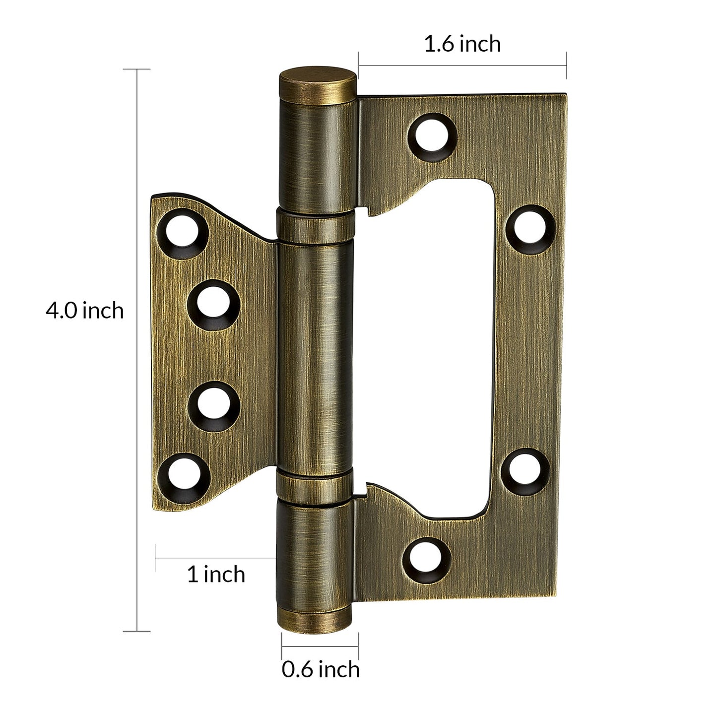 One Piece-Dooroom Brass Thick Bearing Hinges  Solid Wood Door American Black Gold Mute Hinges With Screws