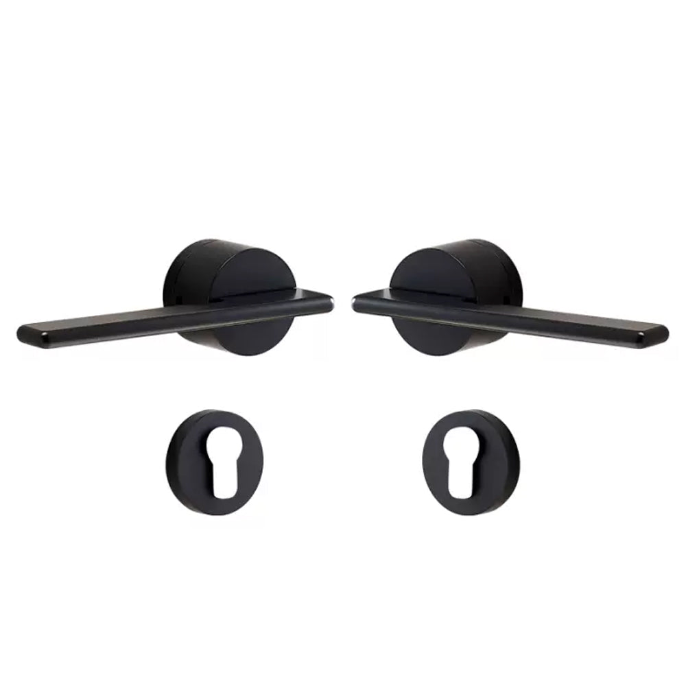 Dooroom Brass Door Lock Set Modern Gold Black Silver Interiror Bedroom Bathroom Double Wood Door Lever Set Dummy Handle Knob
