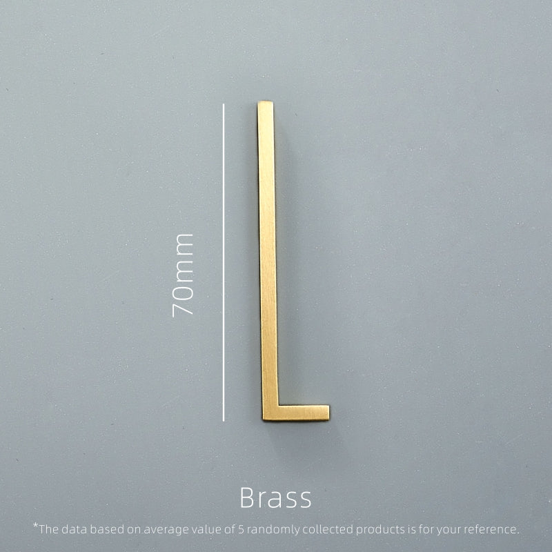 Dooroom Brass Letters A-Z For Company Names Door Plates Decorative Wall Letters Personalized Symbols Address