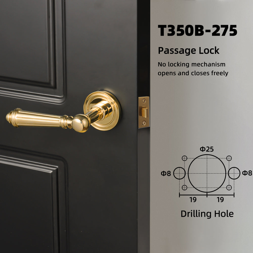 DOOROOM Brass Furniture Door Lock Bright Silver French Retro Bright Gold Door Handle Lock Set Furniture Hardware Accessories