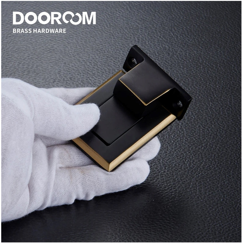 Dooroom Brass Door Stops Punch Free Invisible Magnetic Door Holder Underfloor Heating Door Bumper Catch Free Tapes
