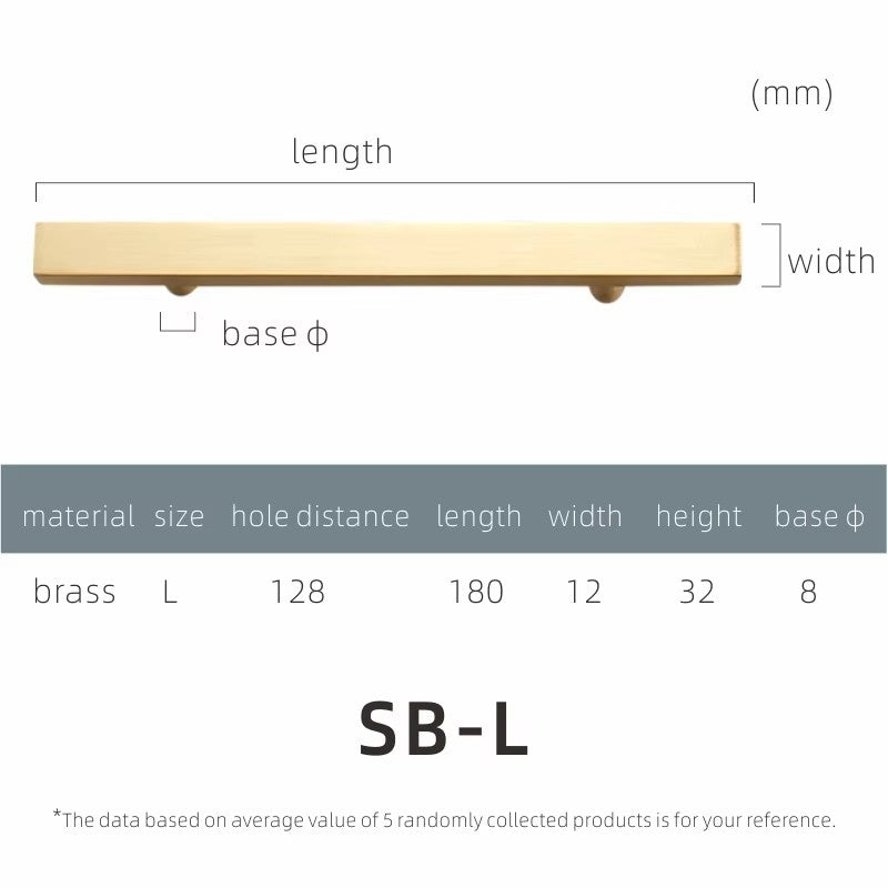 Dooroom Dulu Brass Furniture Handles Modern Wardrobe Dresser Cupboard Drawer Cabinet Door Long Square Black/Gold Pulls Knobs