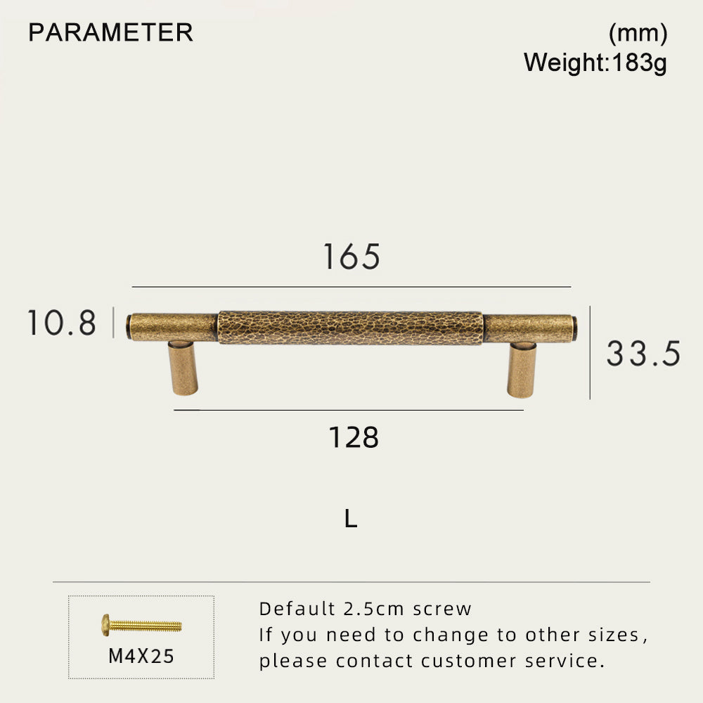 Dooroom Brass Pull Furniture Handles Modern Hammered Yellow Bronze Higher Quality Cupboard Wardrobe Dresser Drawer Cabinet Knobs